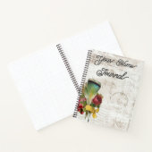 ヴィンテージ羽毛花束はがき ノートブック (内部)