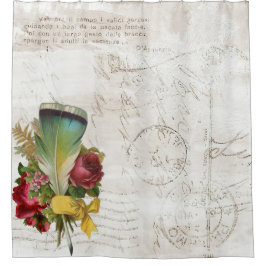 ヴィンテージ羽毛 シャワーカーテン