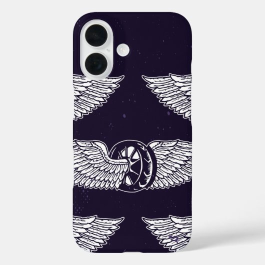 ヴィンテージ翼付きホイールバイク Case-Mate iPhoneケース (裏面)