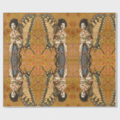 ヴィンテージ翼芸者ラッピング紙 ラッピングペーパー (フラット)