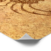 ヴィンテージ老化がん〔占星術の〕十二宮図 ポスター (角)