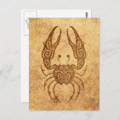 ヴィンテージ老化がん〔占星術の〕十二宮図 ポストカード (正面/裏面)