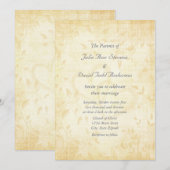 ヴィンテージ老化紙結婚ズ 招待状 (正面/裏面)