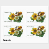 ヴィンテージ考えのステッカーまたはギフトラベル 長方形シール (シート)