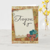 ヴィンテージ考えの愛のカード カード (黄色い花)