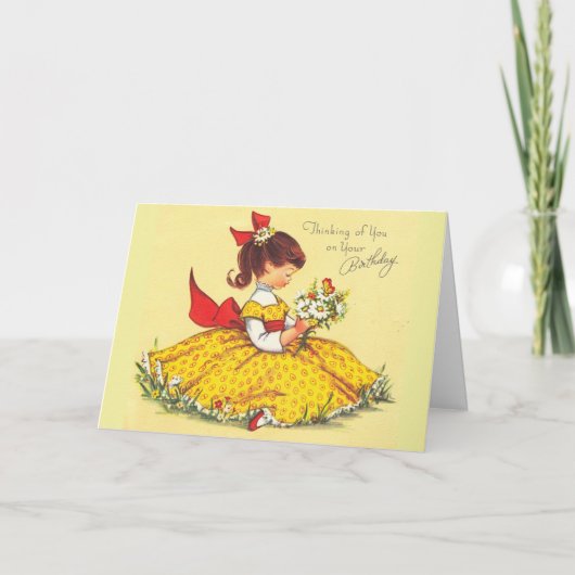 ヴィンテージ考えの誕生日に カード (正面)