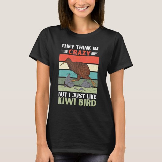 ヴィンテージ考えは私熱狂するはKiwi Bが好き Tシャツ (正面)