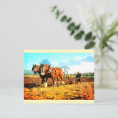 ヴィンテージ耕作農業 ポストカード (スタンド正面)