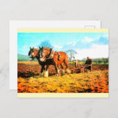 ヴィンテージ耕作農業 ポストカード (正面/裏面)