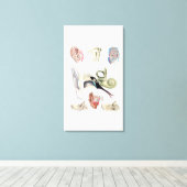 ヴィンテージ耳の構造 キャンバスプリント (インサイチュ (ウッドフロア))