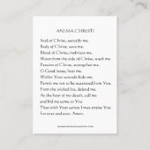 ヴィンテージ聖なるハートのイエスキアシス祈りの言葉バラ 名刺 (裏面)