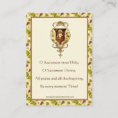 ヴィンテージ聖なるハートのイエスキアシス祈りの言葉 名刺 (裏面)