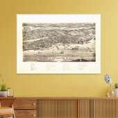 ヴィンテージ聖アウグスティヌスFLの写真地図(1885) キャンバスプリント (インサイチュ (リビング))