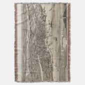 ヴィンテージ聖アウグスティヌスFLの写真地図(1885) スローブランケット (正面縦)