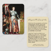 ヴィンテージ聖ジョアンダルク祈りの言葉聖札 プレイスカード (正面/裏面)