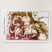 ヴィンテージ聖ジョージとドラゴン中世アート ジグソーパズル (横)