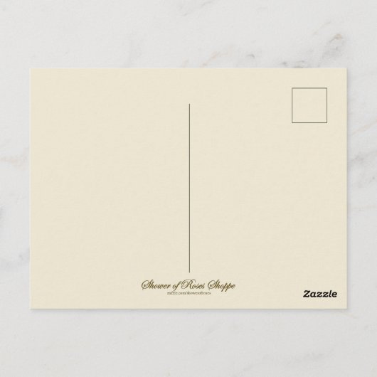 ヴィンテージ聖テルセカトリック修道院宗教引用文 ポストカード (裏面)