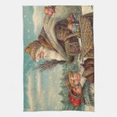 ヴィンテージ聖ニコラスの贈り物クリスマス子供へ キッチンタオル (縦)