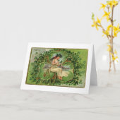 ヴィンテージ聖パットの日 – アイルランドの幸運の日。 カード (黄色い花)