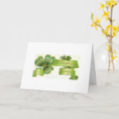 ヴィンテージ聖パットの日 – シャムロックの恵み、 カード (黄色い花)