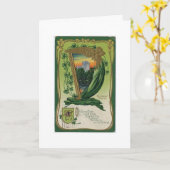 ヴィンテージ聖パットの日 – ブラーニー城 カード (黄色い花)