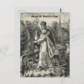 ヴィンテージ聖パトリックがヘビを追い出すアイルランド ポストカード (正面/裏面)