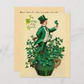 ヴィンテージ聖パトリックのデイパーティの招待状! 招待状 (正面/裏面)