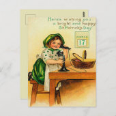 ヴィンテージ聖パトリックの日の願い  ポストカード (正面/裏面)