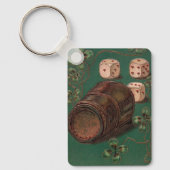 ヴィンテージ聖パトリックの日グッドラックアイルランドサイコロ キーホルダー (正面)