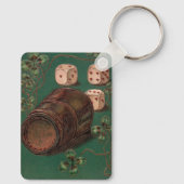 ヴィンテージ聖パトリックの日グッドラックアイルランドサイコロ キーホルダー (裏面)