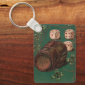 ヴィンテージ聖パトリックの日グッドラックアイルランドサイコロ キーホルダー (正面)