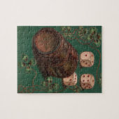 ヴィンテージ聖パトリックの日グッドラックアイルランドサイコロ ジグソーパズル (横)