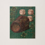 ヴィンテージ聖パトリックの日グッドラックアイルランドサイコロ ジグソーパズル (縦)