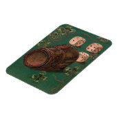 ヴィンテージ聖パトリックの日グッドラックアイルランドサイコロ マグネット (左側)