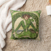 ヴィンテージ聖パトリックの日、アイリッシュグラスとのリース クッション (ブランケット)