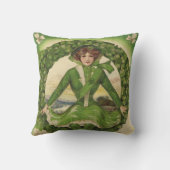 ヴィンテージ聖パトリックの日、アイリッシュグラスとのリース クッション (裏面)