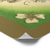 ヴィンテージ聖パトリックの日、アイリッシュグラスリース ポスター (角)