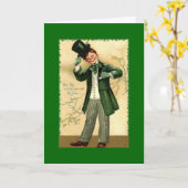 ヴィンテージ聖パトリックの日 カード (黄色い花)