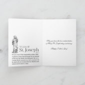 ヴィンテージ聖ヨセフ・イエスの父の日 カード (内部)