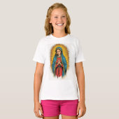 ヴィンテージ聖母マリアTシャツ 女子 Tシャツ (正面フル)
