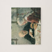 ヴィンテージ聖職者、コーヒーまたは紅茶と司祭 ジグソーパズル (縦)