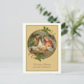 ヴィンテージ聖降誕祭イエスメリージョセフ シーズンポストカード (スタンド正面)