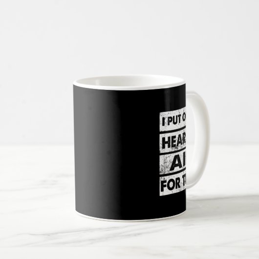 ヴィンテージ聴覚障害ろう者認識度ASL標識L コーヒーマグカップ (正面右)