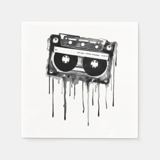 ヴィンテージ聴診器 スタンダードカクテルナプキン (正面)