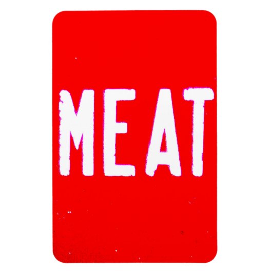 ヴィンテージ肉キャッシュレジスタフラグ冷蔵庫 マグネット (縦)