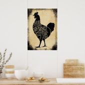 ヴィンテージ肉屋のポスターチキン ポスター (キッチン)