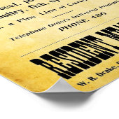 ヴィンテージ肉屋の広告看板 ポスター (角)