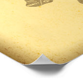 ヴィンテージ肉屋の豚カットのチャート ポスター (角)