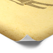 ヴィンテージ肉牛図の肉屋の切り口 ポスター (角)