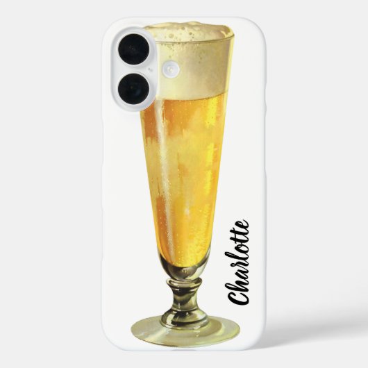 ヴィンテージ背の高い霜の冷たいドラフトビール、アルコール飲料 Case-Mate iPhoneケース (裏面)